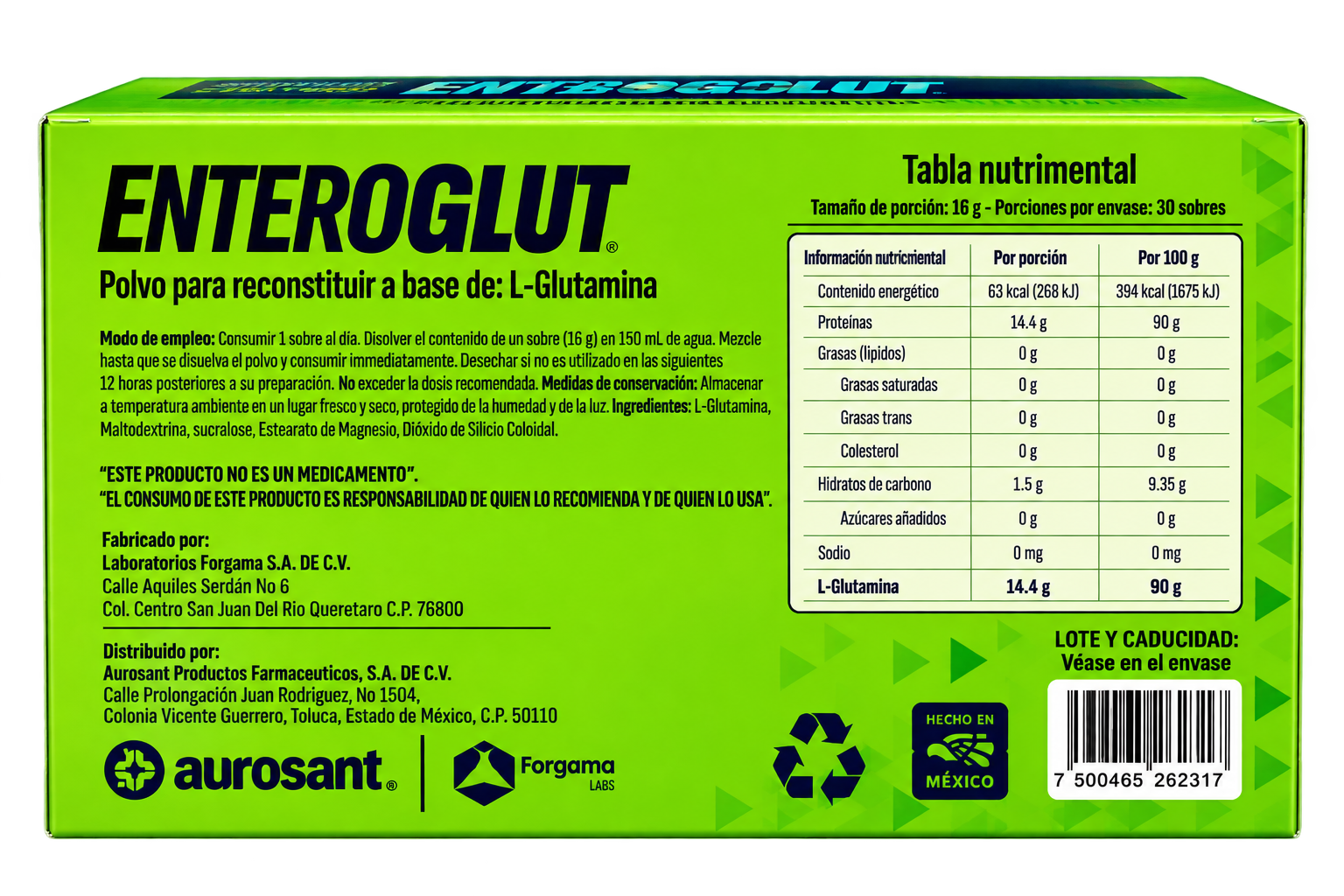 ENTEROGLUT para nutrición especializada